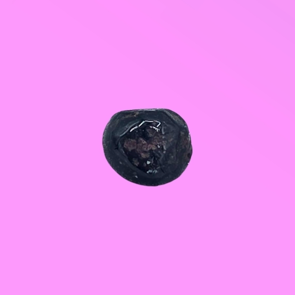 Black Garnet Biotite with Mica Crystal Stone Tumble - Picture 1 of 4